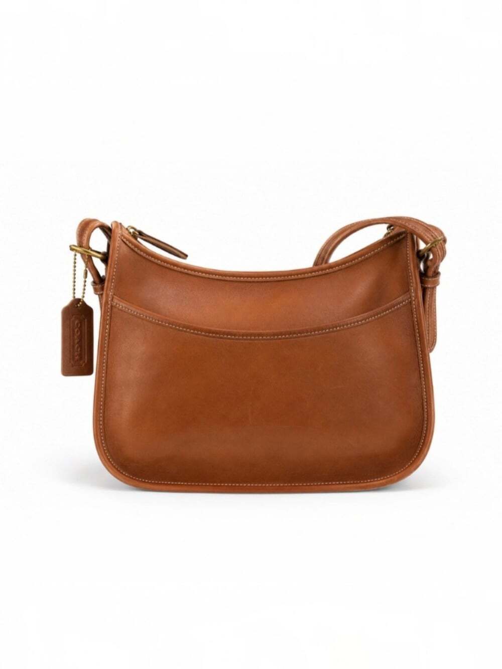 Vintage Coach USA Glove Tanned Leather Hobo Bag British Tan Authenticated 9322